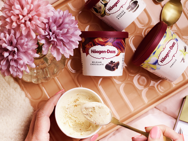 Helado Haagen-Dazs en bola