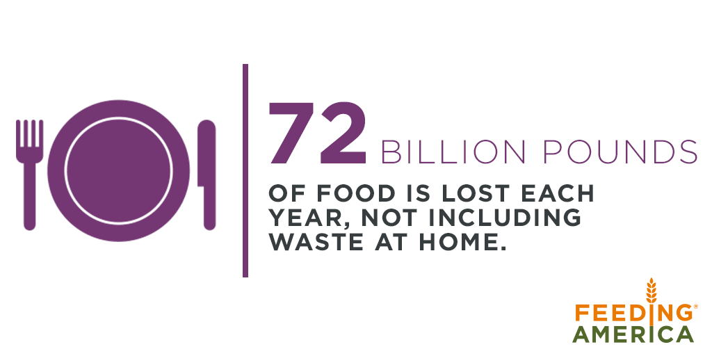 72 billion pounds of food is lost each year